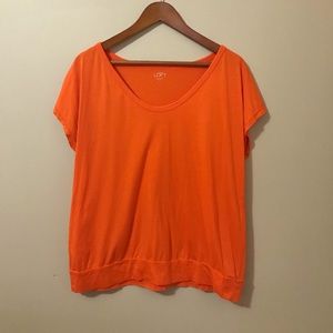 LOFT Tops - Loft XL Orange shortsleeved cotton shirt LOFT Tops - Loft XL Orange shortsleeved cotton shirt